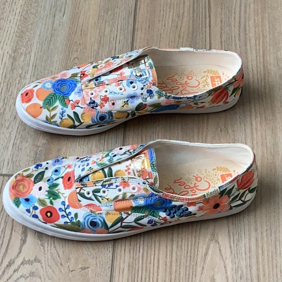 Keds x Rifle Paper Co. Chillax Citrus Garden Party Sneakers Size 10 - Picture 2 of 13